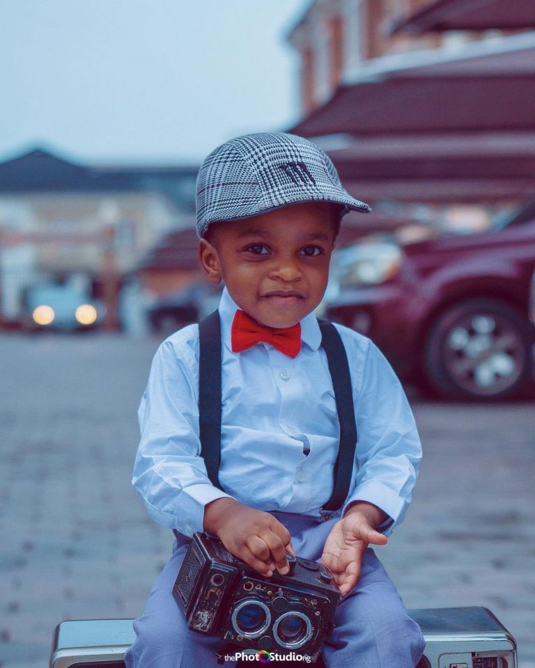 These Photos of Toyin Abraham & Kolawole Ajeyemi’s Son Will Make You Smile