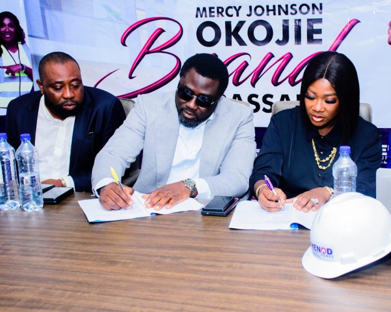 Mercy Johnson Okojie unveiled as the brand ambassador of Henod Luxury Homes owned by her Husband