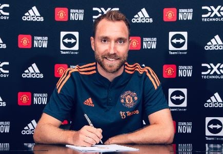 Man United unveil Eriksen