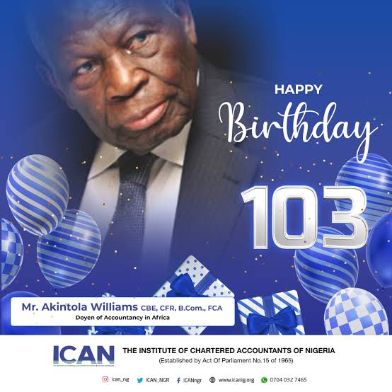 Pa Akintola Williams at 103, celebration of an icon