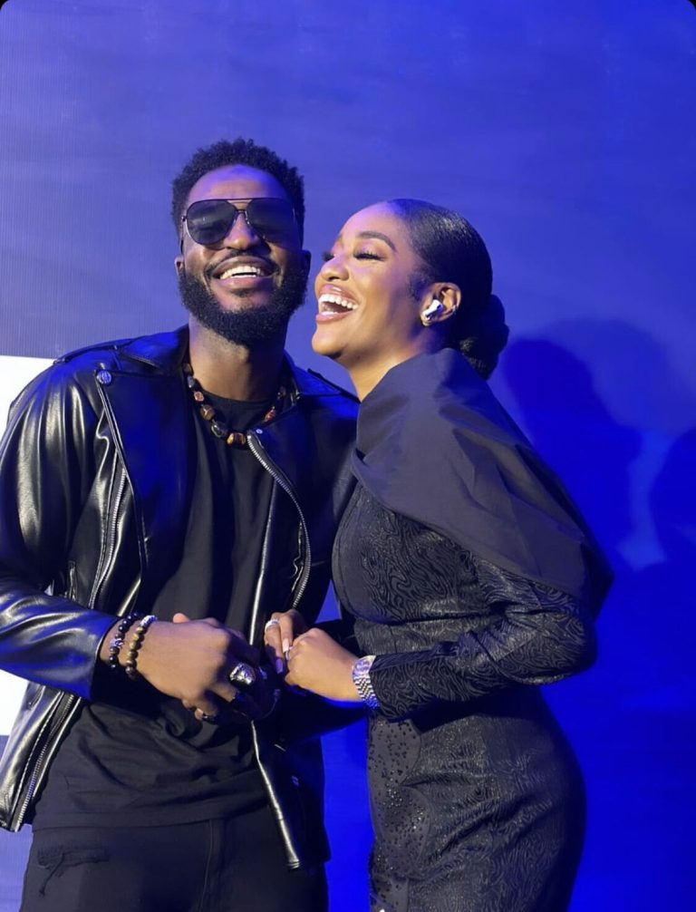 Khalid Ahalu Makes a Statement With Beauty Tukura at Showmax’s Diiche Premiere.