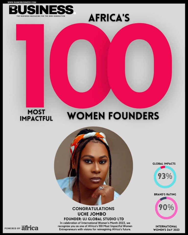 #100 most impactful women founders: Meet Uche Jombo a successful actor and enterpreneur