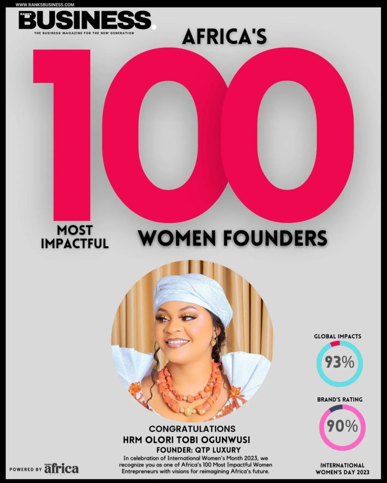 #100 most impactful women: Meet Elegant fashionista Queen Tobi Phillip Ogunwusi.