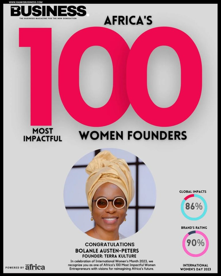 #100 most Impactful Women founders: Meet Bolanle Austen Peter, a woman pioneering theater  Globally.