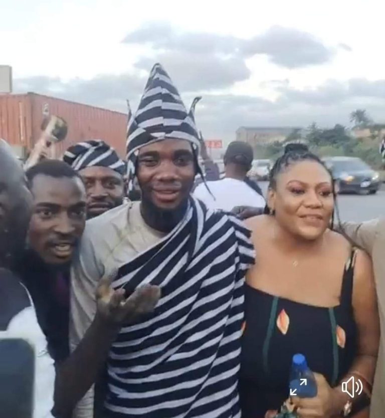 PHOTOS: Cycling Davido’s Fan Arrives Lagos