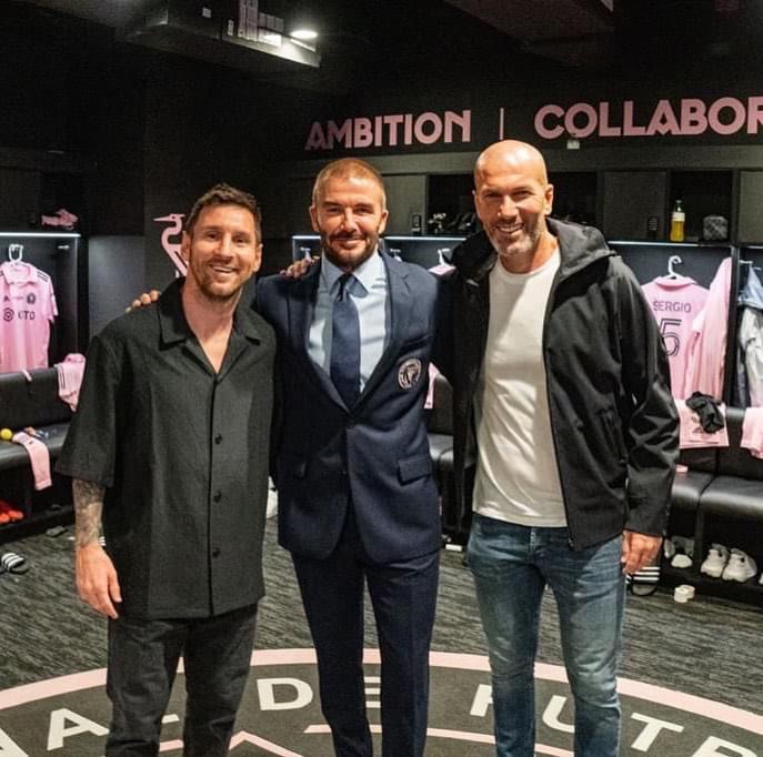 Zidane observed Inter Miami’s defeat in the Cup Final, followed by a meeting with both David Beckham and Lionel Messi