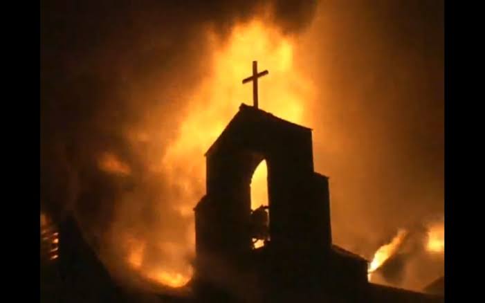 “Blaze engulfs Ilorin church in destructive fire.”