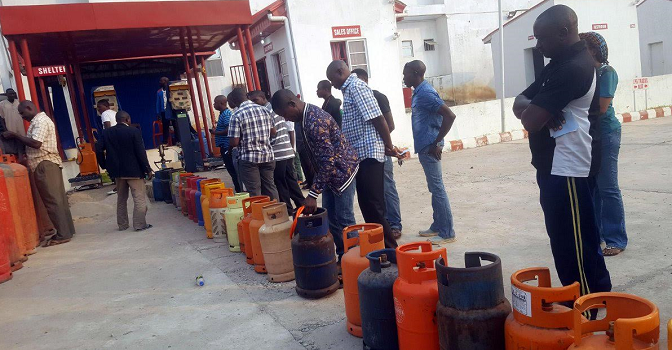 A 12.5-kilogram cooking gas cylinder costs N12,500