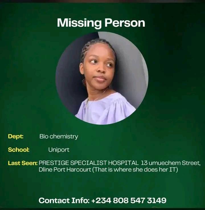 A UNIPORT student was discovered deceased in her  partner residence, leading to the apprehension of a suspect