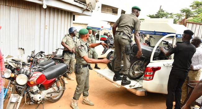 The Lagos task force is set to dismantle more than 130 confiscated motorcycles