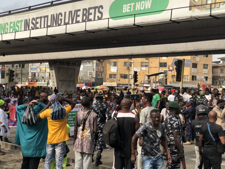 Despite police warnings, protesters take to the streets in Lagos amid economic hardships