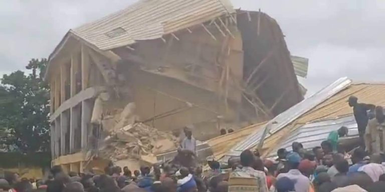 Many feared trapped as school building collapses in Plateau state