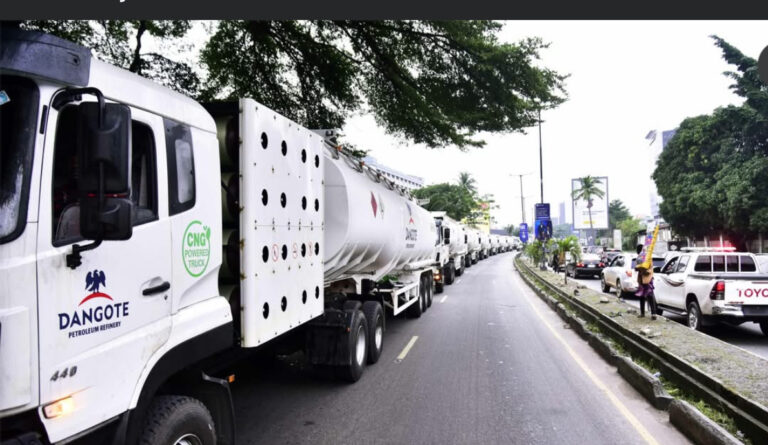Nigerians Back Dangote Refinery on CNG Trucks as NUPENG Threatens Strike
