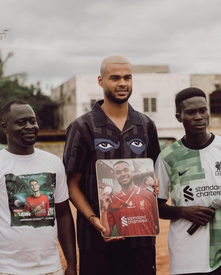 Liverpool’s Cody Gakpo Stays Grounded in Purpose During Visit to Togo