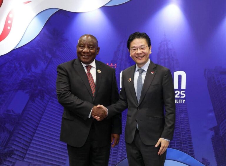 President Ramaphosa Meets Singapore’s Prime Minister to Deepen Bilateral Cooperation