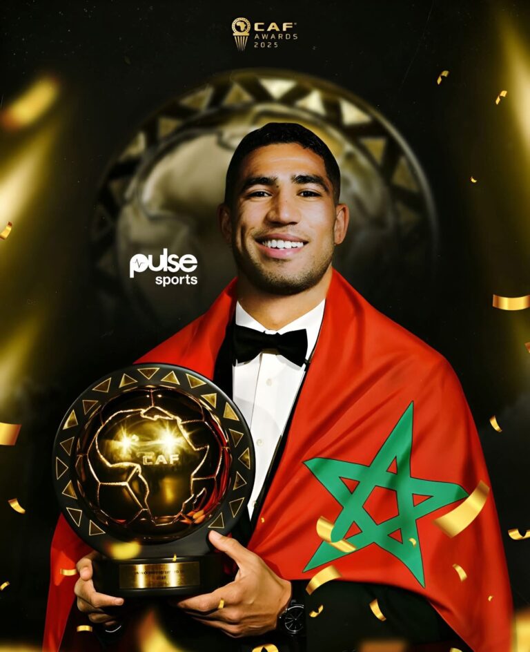 Achraf Hakimi Crowned 2025 African Player of the Year After Landmark Season