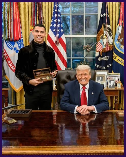 Cristiano Ronaldo Photographed with Former U.S. President Donald Trump for the First Time