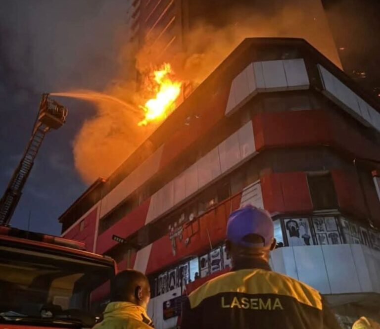 Seven Hospitalised as Lagos Island Plaza Fire Damages Nearby Buildings