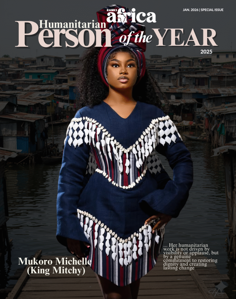 Mukoro Michelle, Popularly Known as King Mitchy, Named Africa’s Humanitarian Person of the Year 2025 by Ranks Africa