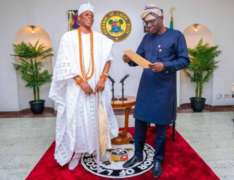 History Restored: Lagos Government Reinstates the Olu of Agboyi Stool to First-Class Status